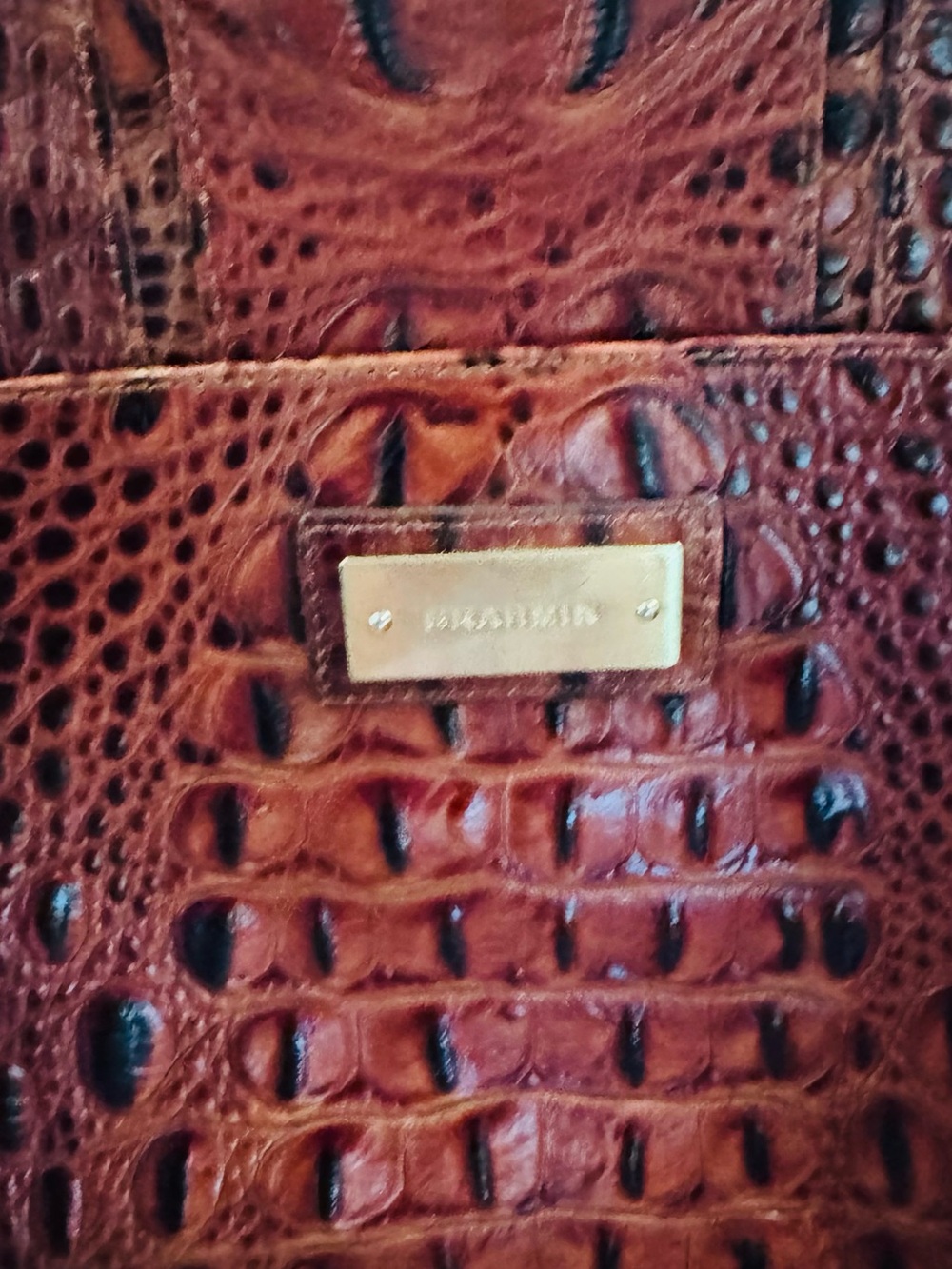 Brahmin Flaire Fold-over-to Shoulder-Strap measures 11 in wide x 11 in tall - Picture 4 of 16